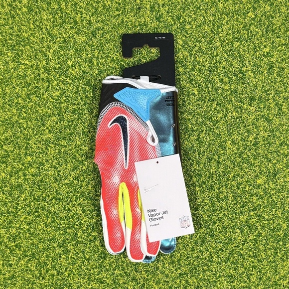 Nike Vapor Jet 7.0 NFL Combine Size XL Football Gloves Multicolor RN# 129862 - Picture 1 of 5